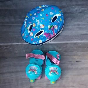 SOLD trolls"poppy" roller skates plus helmet